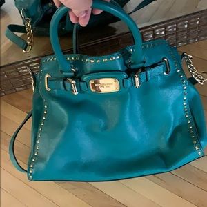 Large Dark green Michael Korda Purse
